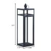 Black Geometric Lantern - 22.5 inches