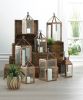 Rose Gold Stainless Steel Candle Lantern - 15.25 inches