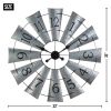 Galvanized Metal Windmill Wall Clock