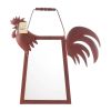 Country Rooster Wall Mirror with Handle