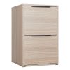 WOOD FILE CABINET WITH 2 DRAWERS VERTICAL FILLING CABINET FOR LETTER