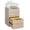 WOOD FILE CABINET WITH 2 DRAWERS VERTICAL FILLING CABINET FOR LETTER