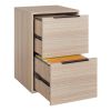 WOOD FILE CABINET WITH 2 DRAWERS VERTICAL FILLING CABINET FOR LETTER