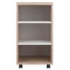 Kenner Open Shelf Cabinet; Reclaimed Wood and White