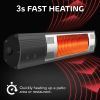 Simple Deluxe Wall Mounted Patio Outdoor Heater for Balcony, Courtyard with Remote Control
