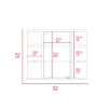 Milan Medicine Cabinet; Six External Shelves Mirror; Three Internal Shelves -Black