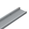 Picture Frame Ledge Shelves 2 pcs Gray 23.6"x3.5"x1.2" MDF
