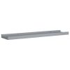 Picture Frame Ledge Shelves 2 pcs Gray 23.6"x3.5"x1.2" MDF