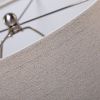 Midas 24.7 Modern LED Bedside Table Lamp with Drum-Shaped Linen Shade