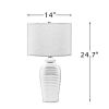 Midas 24.7 Modern LED Bedside Table Lamp with Drum-Shaped Linen Shade