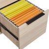 WOOD FILE CABINET WITH 2 DRAWERS VERTICAL FILLING CABINET FOR LETTER