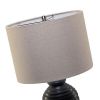 Midas 24.7 Modern LED Bedside Table Lamp with Drum-Shaped Linen Shade