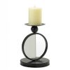 Half-Circle Mirrored Candle Holder - Single