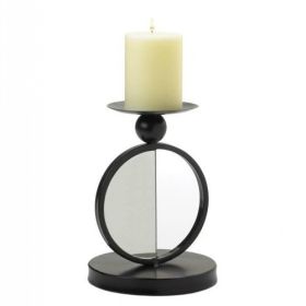 Half-Circle Mirrored Candle Holder - Single