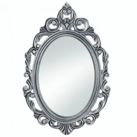 Silver Royal Crown Wood Wall Mirror