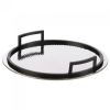 Rippled Mirrored Aluminum Serving Tray - Circle