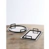 Rippled Mirrored Aluminum Serving Tray - Circle