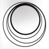 Circles in Circles Black Metal Wall Mirror
