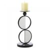 Half-Circle Mirrored Candle Holder - Double