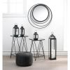 Circles in Circles Black Metal Wall Mirror