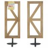 Mirrored Candle Sconce Set with Wood Frames