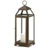 Speckled Copper Candle Lantern - 16 inches