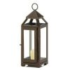 Speckled Copper Candle Lantern - 11 inches