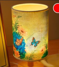 Table Lamp DIY Material Package Handmade Team Building Activity (Option: Butterfly Love Flower2-USB)