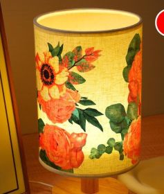 Table Lamp DIY Material Package Handmade Team Building Activity (Option: Flower like brocade-USB)