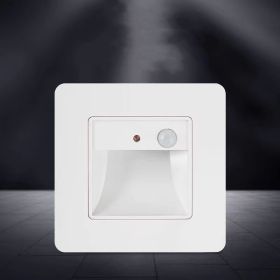 Infrared Human Body Induction Floor Lamp (Color: White)
