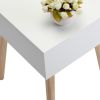 One Set of Nightstand with One Drawer, Bedside Table with Pine Legs, Convenient Cabinet, Indoors, Gray XH