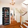 10 Tiers DIY Shoe Cabinet Dustproof Easy Assemble Tidy Shoe Rack Non-Woven Fabric Holding 27 Pair Shoes Brown