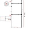 Adjustable Clothing Rack;  Double Rod Clothing Rack;  2 Tier Clothes Rack;  Adjustable Hanger for Hanging Clothes;  Closet Rack;  Freestanding; Black