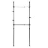 Adjustable Clothing Rack;  Double Rod Clothing Rack;  2 Tier Clothes Rack;  Adjustable Hanger for Hanging Clothes;  Closet Rack;  Freestanding; Black