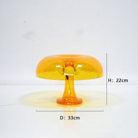 Modern Minimalist Mushroom Decorative Lighting Table Lamp (Option: USB-Transparent Yellow)